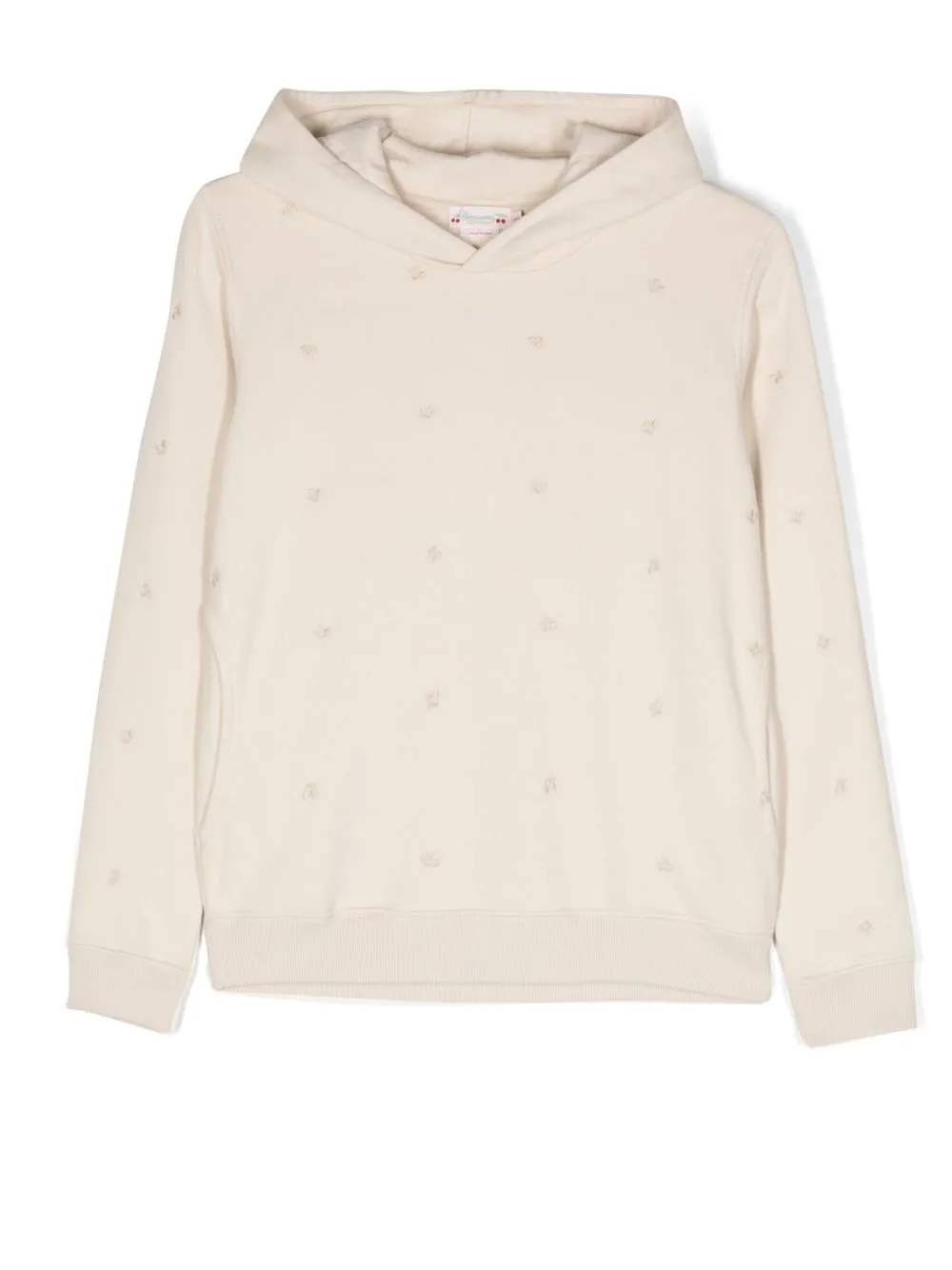 

Bonpoint hoodie Tita con cereza bordada - Neutro