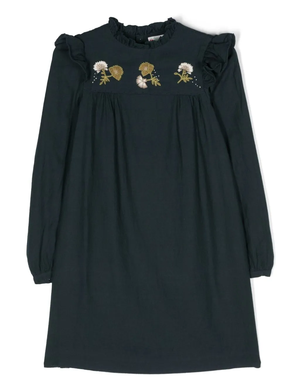 

Bonpoint vestido Tilia con bordado floral - Azul