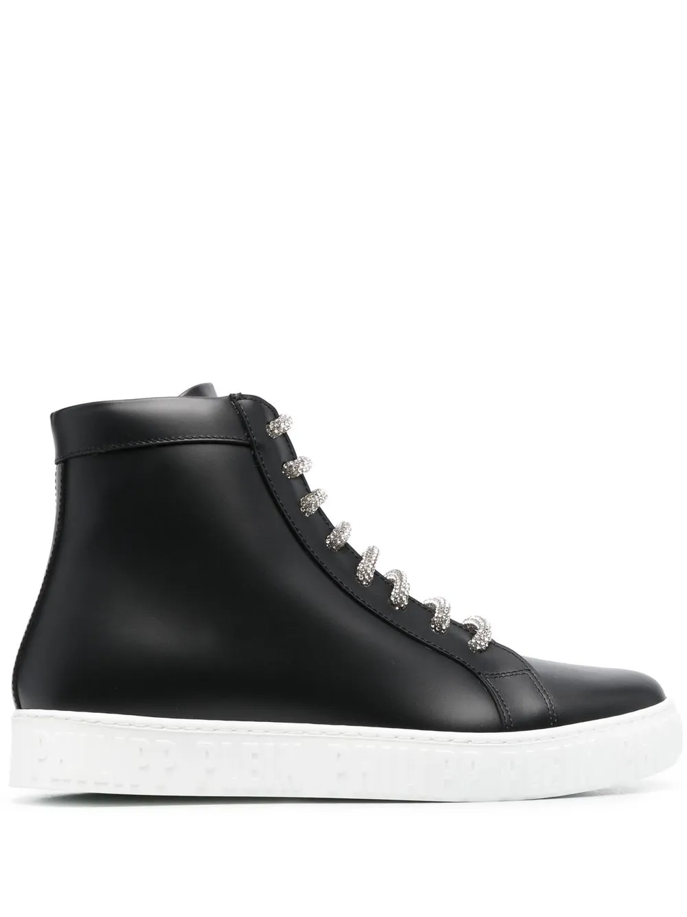 

Philipp Plein leather lace-up sneakers - Black