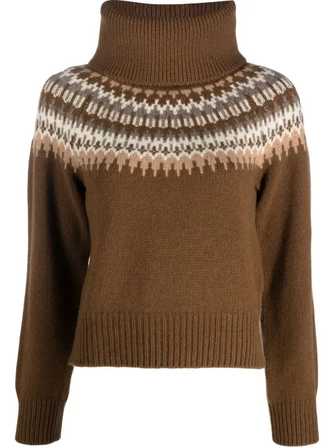 Nili Lotan stripe-pattern roll-neck jumper