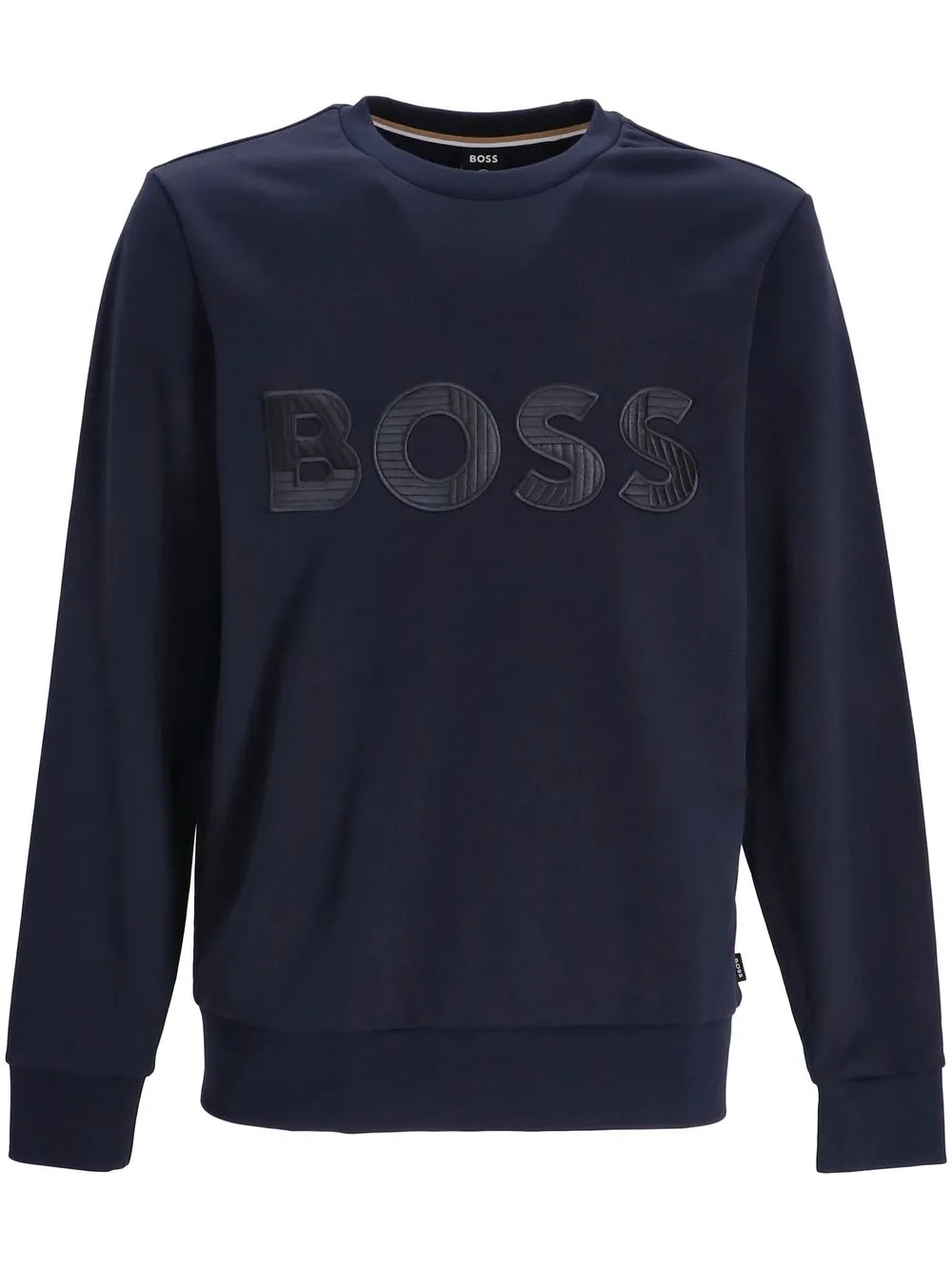 

BOSS logo-print crew-neck sweater - Azul