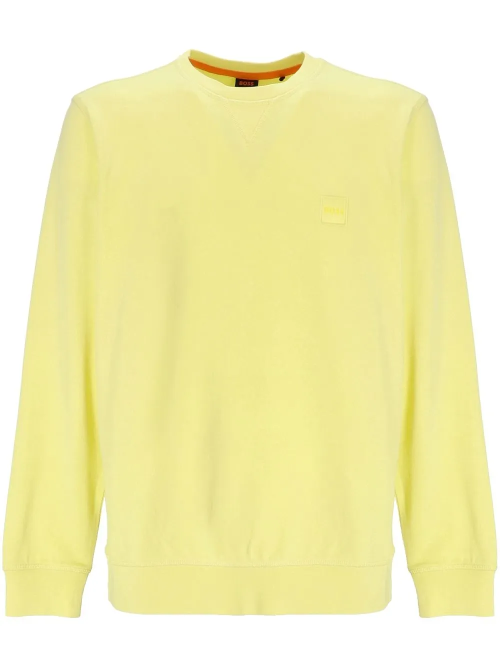 

BOSS embroidered-logo crew-neck sweater - Amarillo