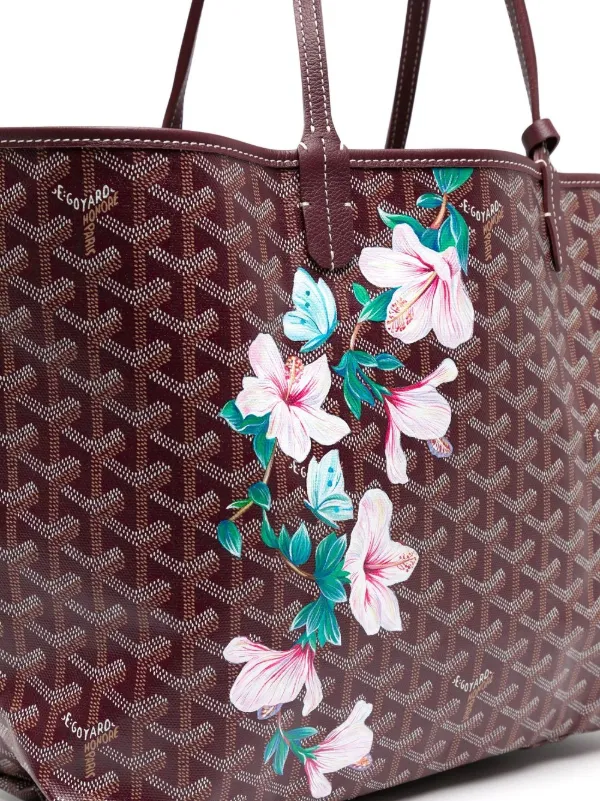 Goyard Pre Owned pre owned Customised Floral St. Louis Tote Purple FARFETCH AE
