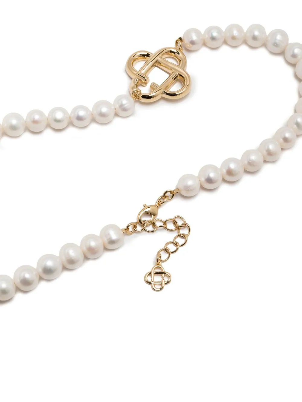 ネックレス・チョーカー CASABLANCA PEARL LOGO NECKLACE Casablanca Pearl Logo Necklace | Gold | FARFETCH