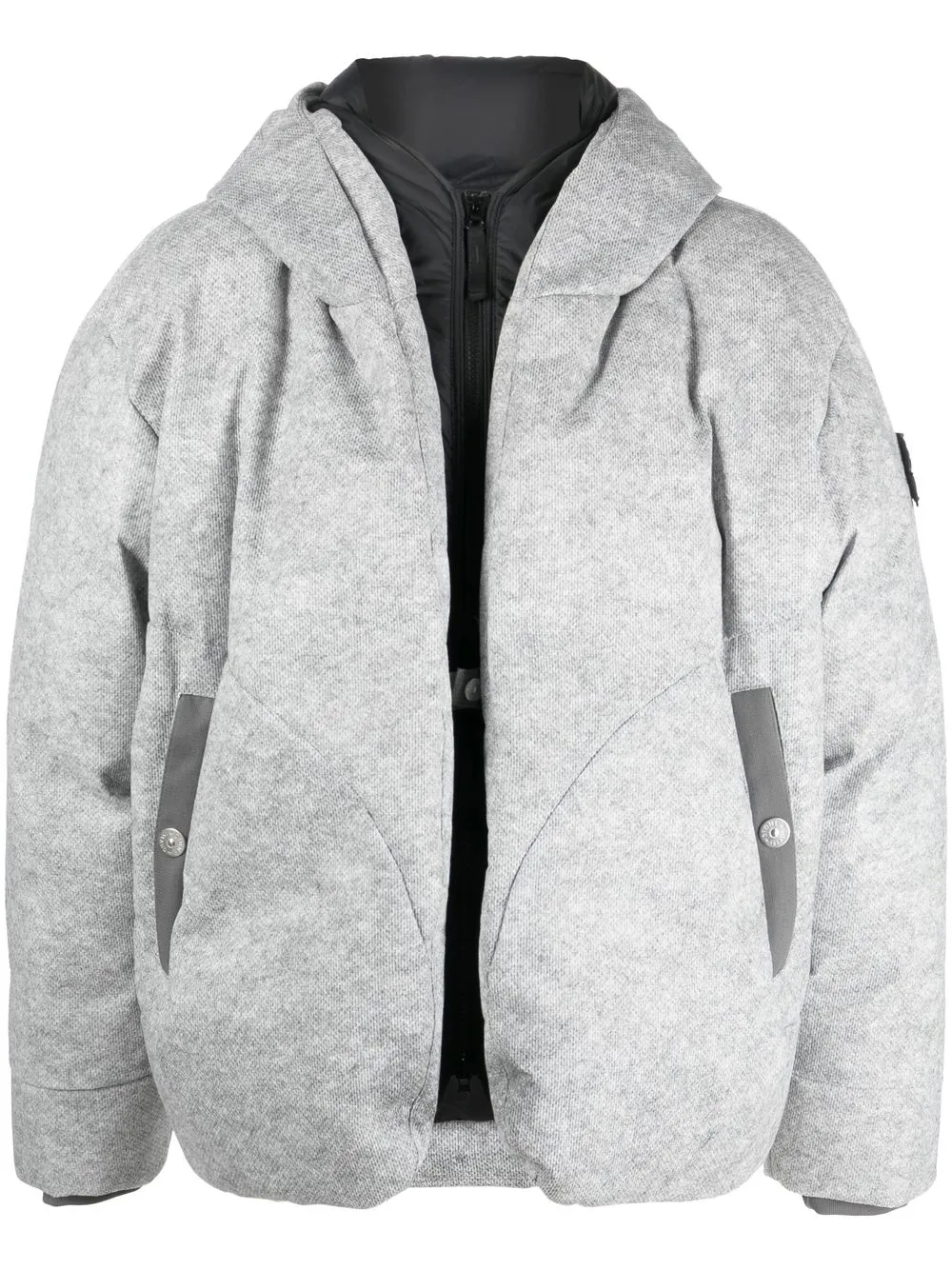 

Stone Island Shadow Project abrigo capitonado con capucha - Gris