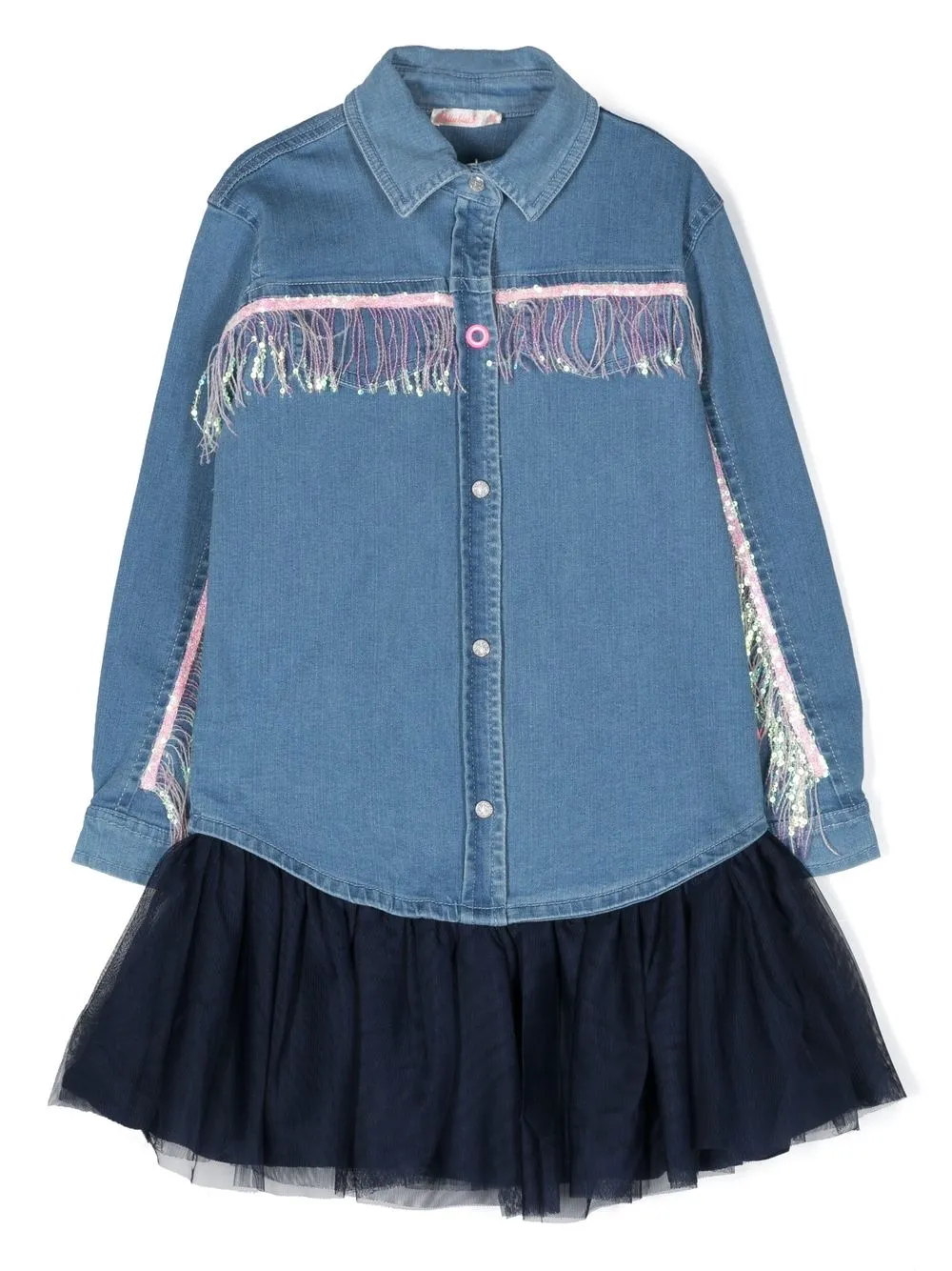 

Billieblush vestido camisero de mezclilla a capas - Azul