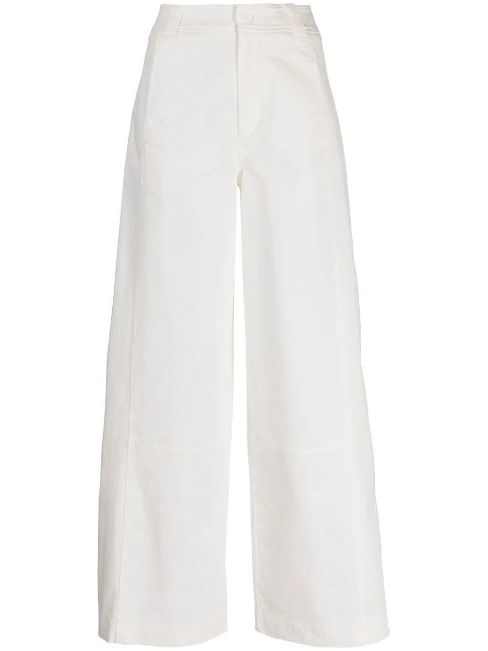 

Lacoste high-waist wide-leg trousers - White