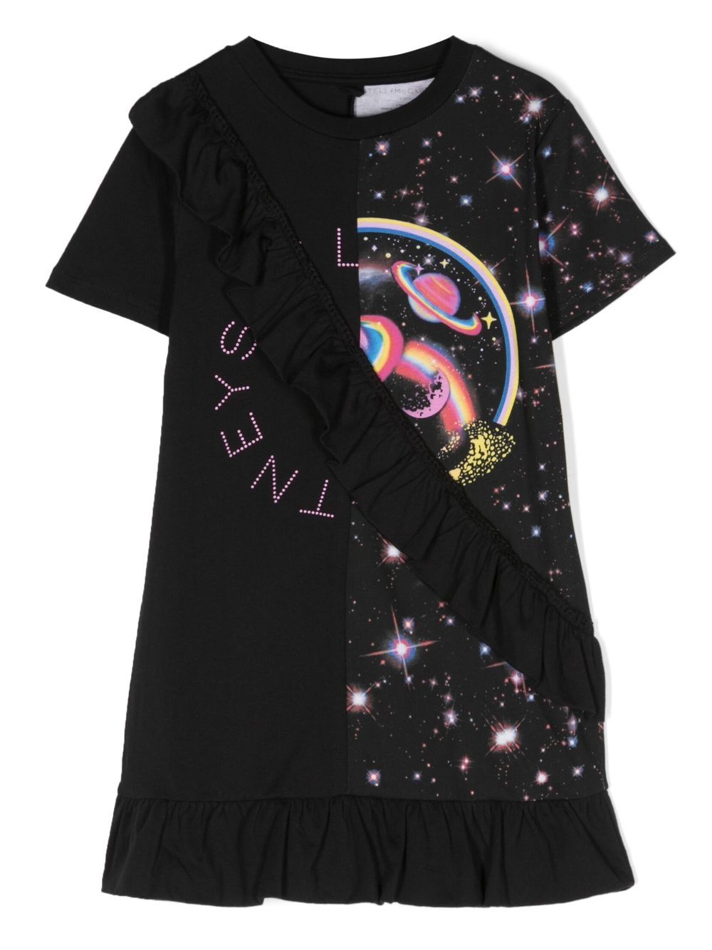 Stella McCartney Kids graphic-print T-shirt dress - Black