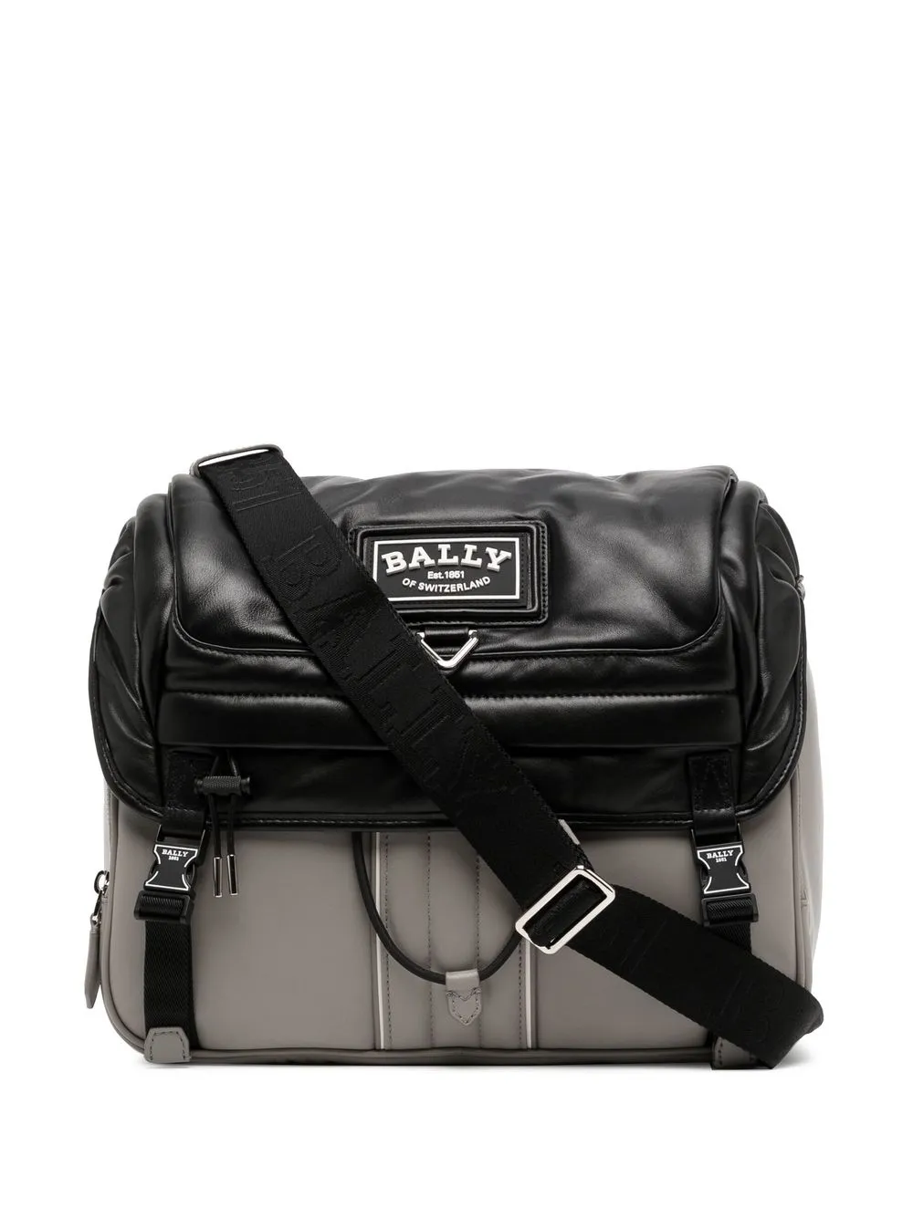 

Bally logo-patch messenger bag - Black