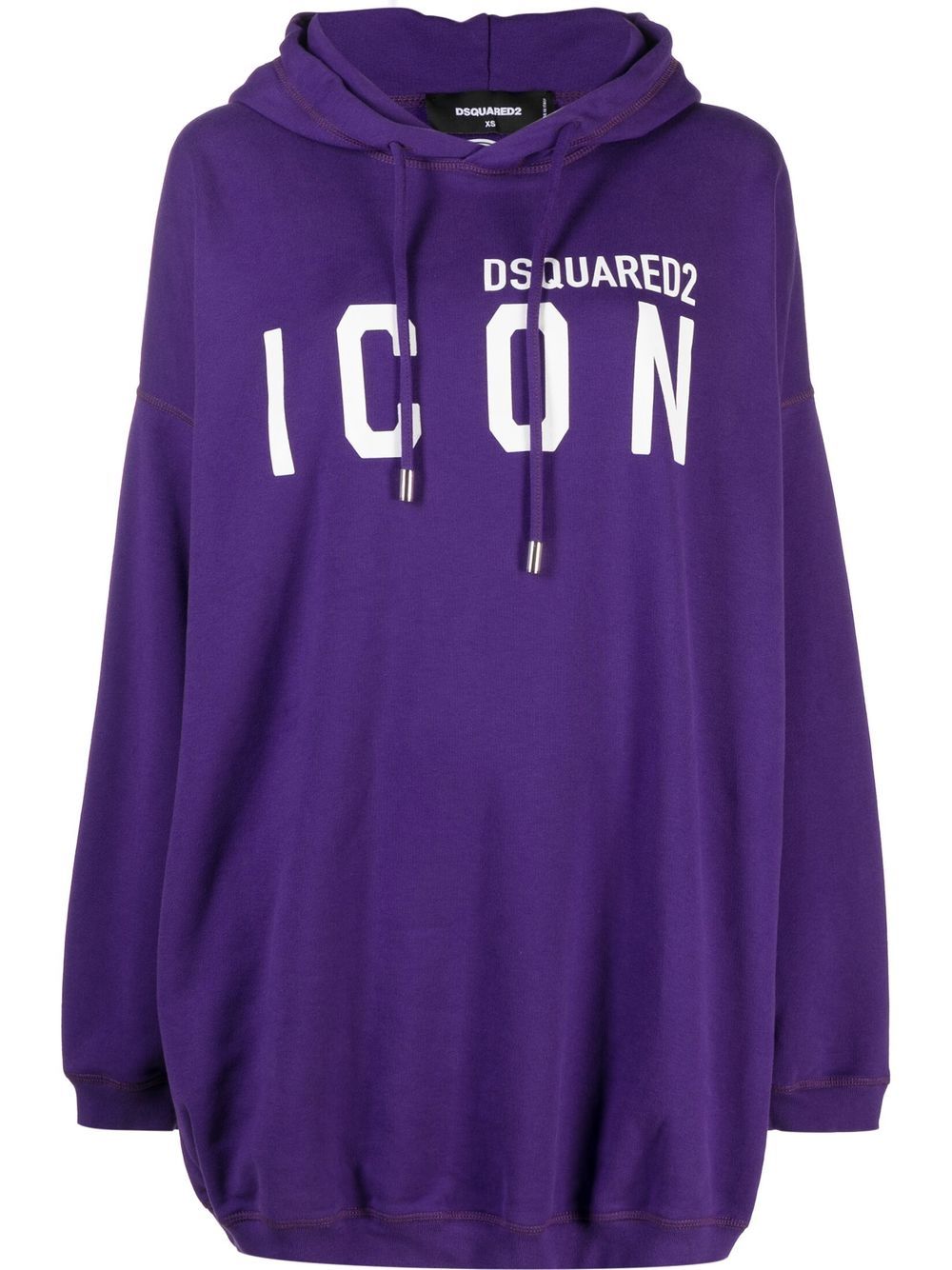 Dsquared2 logo-print oversize hoodie - Purple
