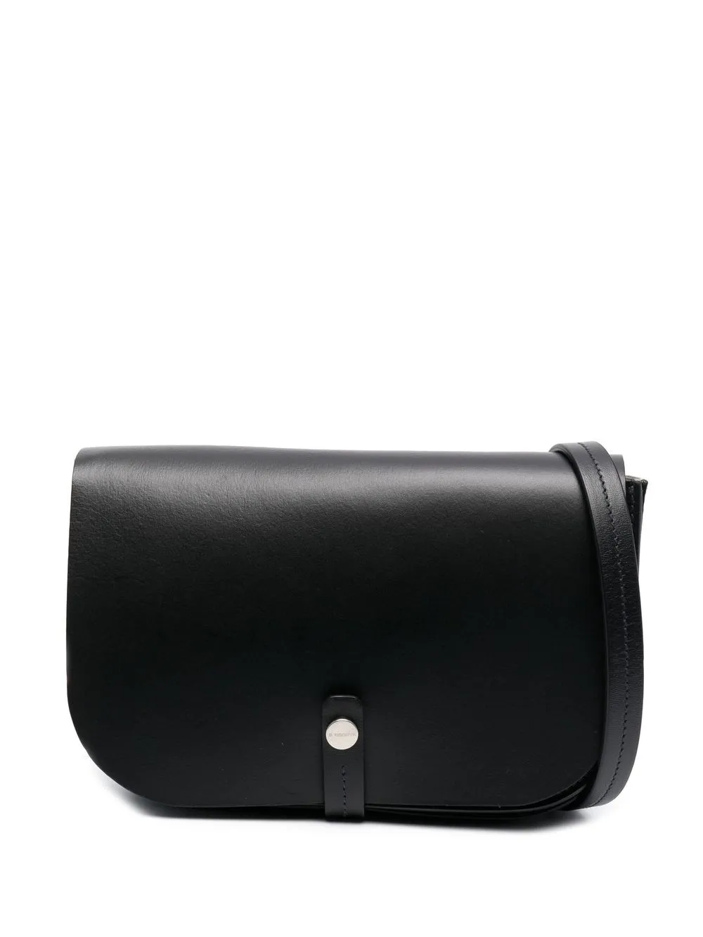 

Il Bisonte bolsa crossbody con apliques y logo - Negro