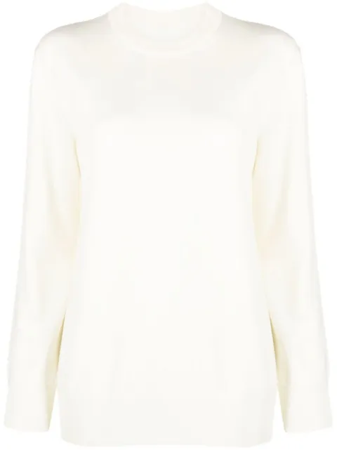 Jil Sander suéter con cuello redondo