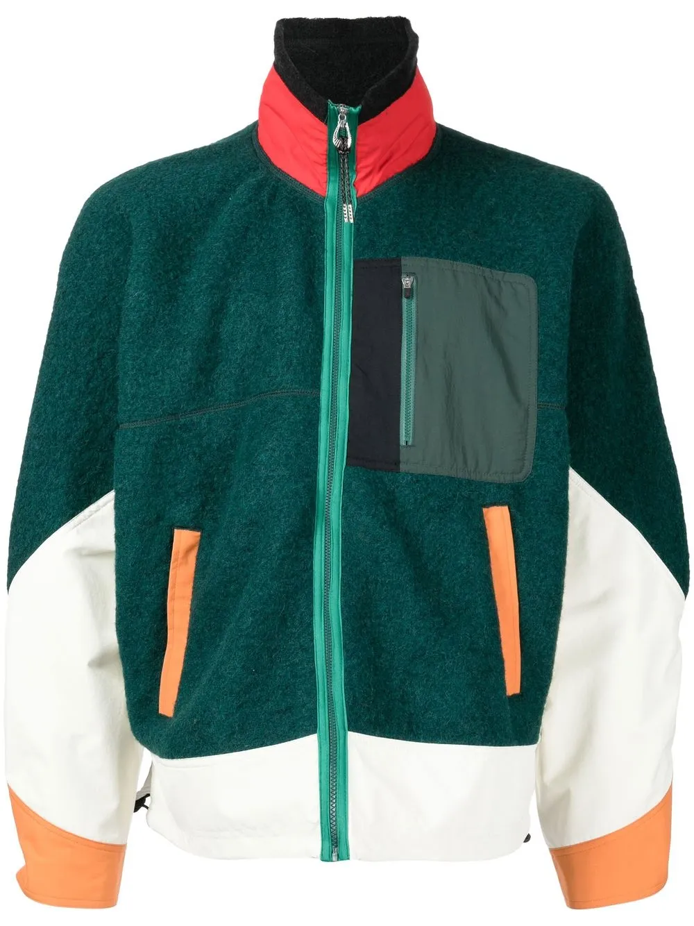 

Toga Pulla colour-block zip-fastening jacket - Green