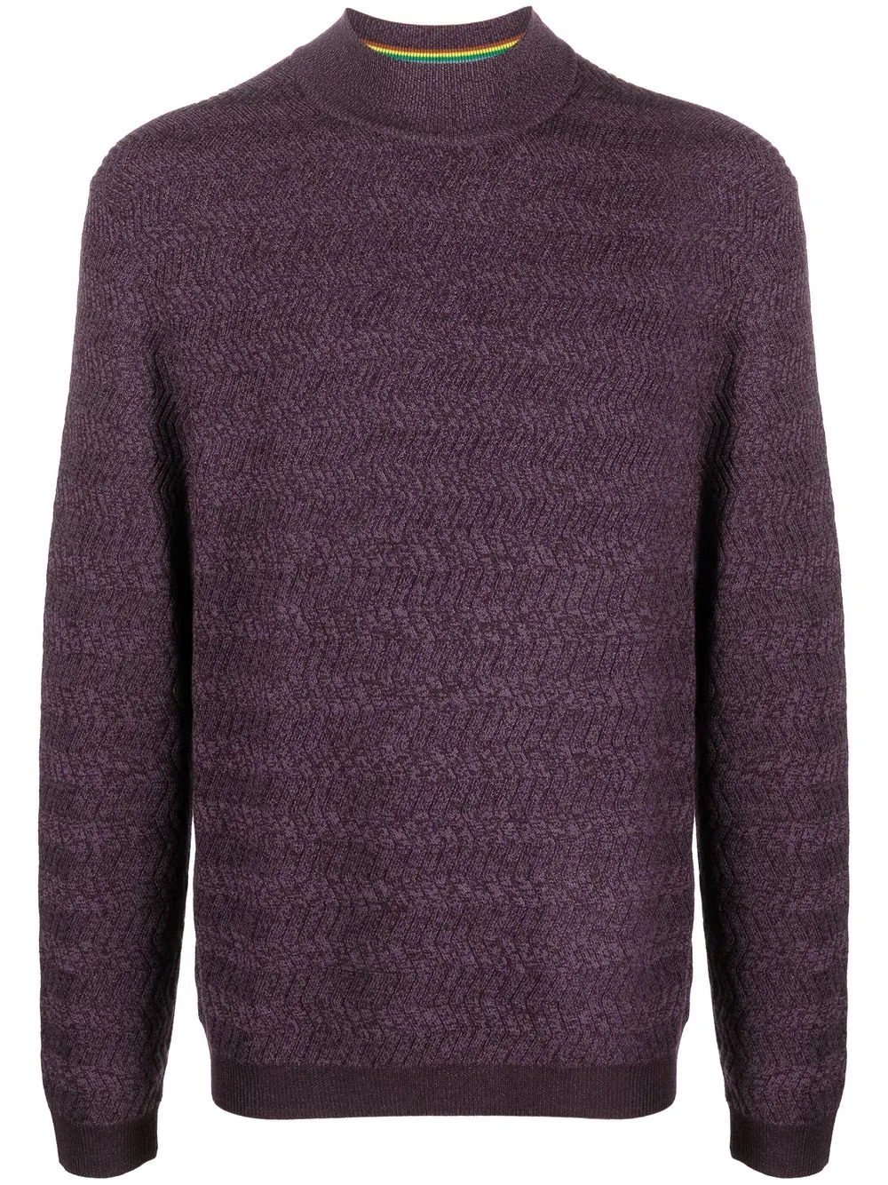 

Paul Smith chevron-knit high-neck jumper - Purple