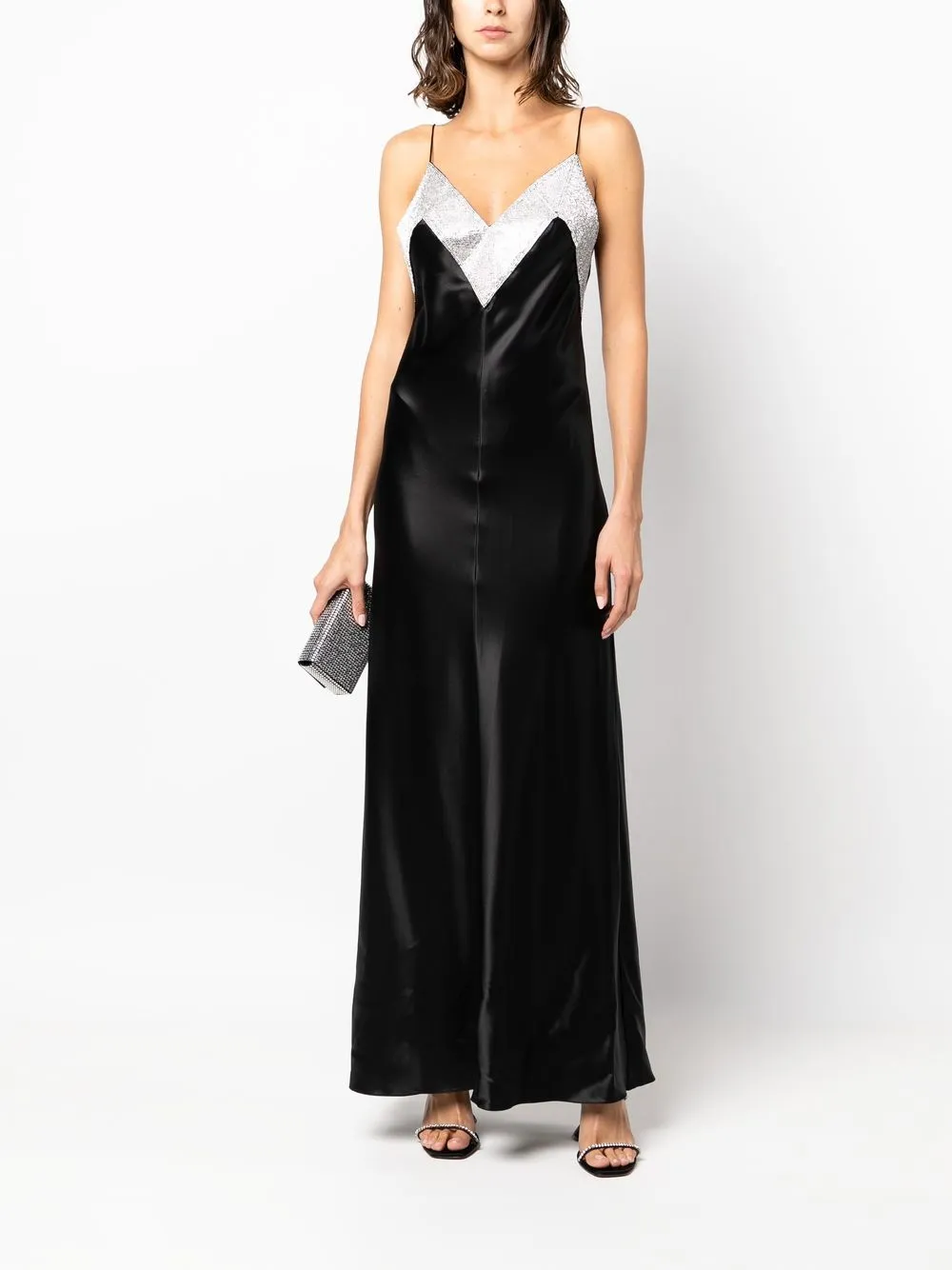 Nuè Onderjurk met glitter afwerking - Zwart