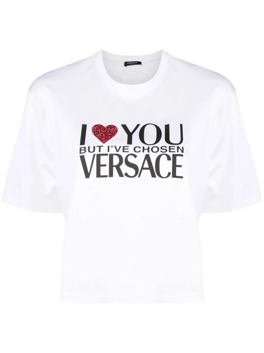 

Versace playera con eslogan estampado - Blanco