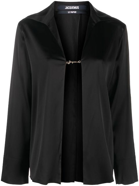 Jacquemus Notte logo plaque blouse