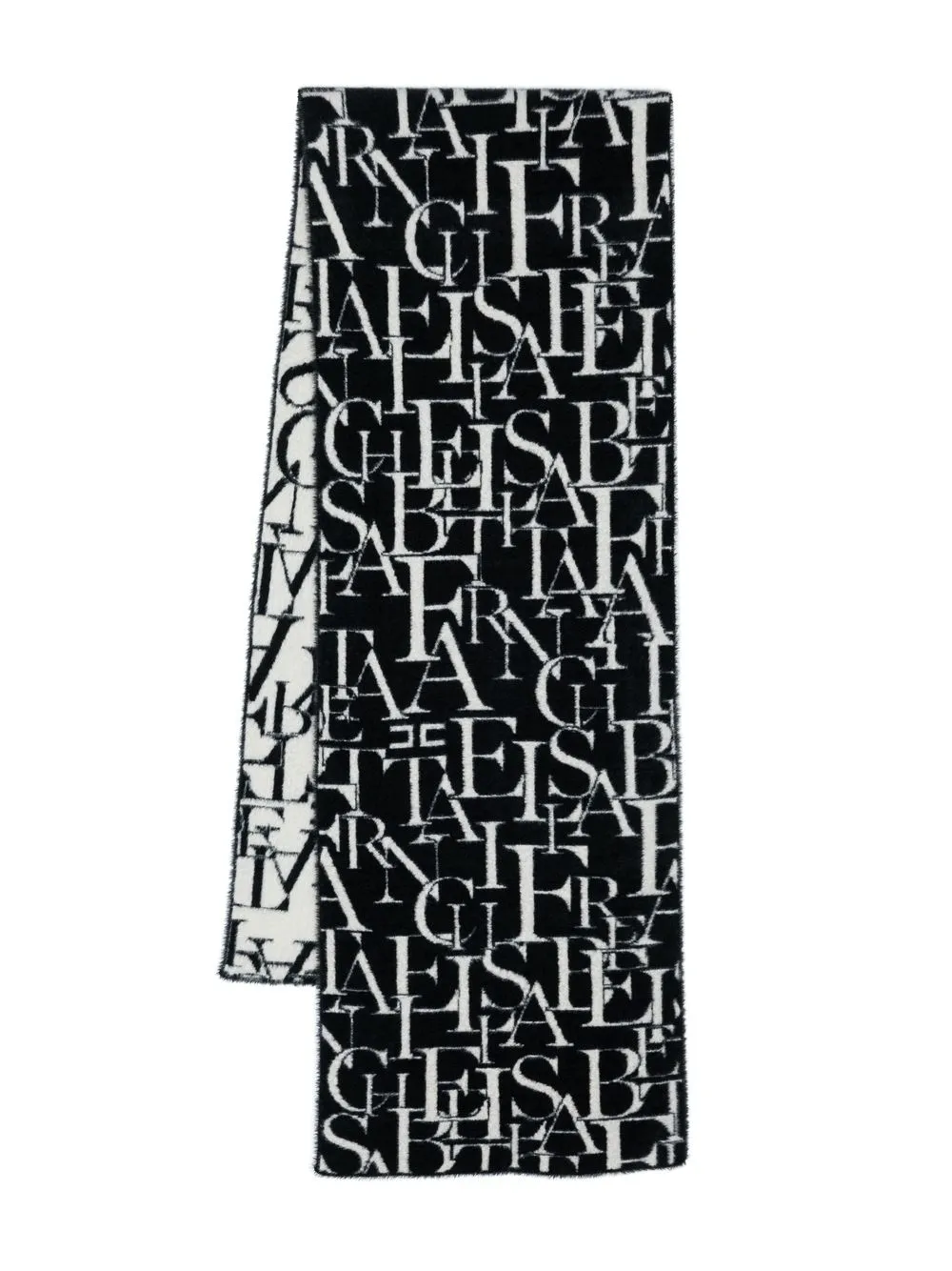 

Elisabetta Franchi mascada con logo estampado - Negro