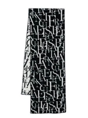 Sciarpa con monogramma Nero Farfetch Accessori Sciarpe 
