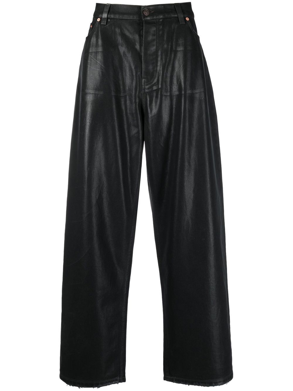Balenciaga wax-coated straight-leg Trousers - Farfetch