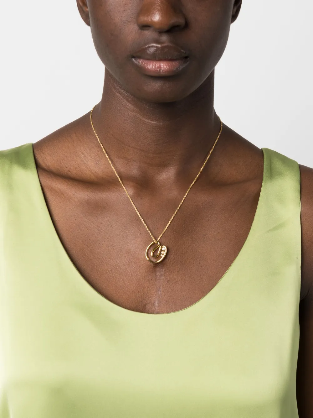 Shop Missoma U-letter Pendant Chain-link Necklace In Gold