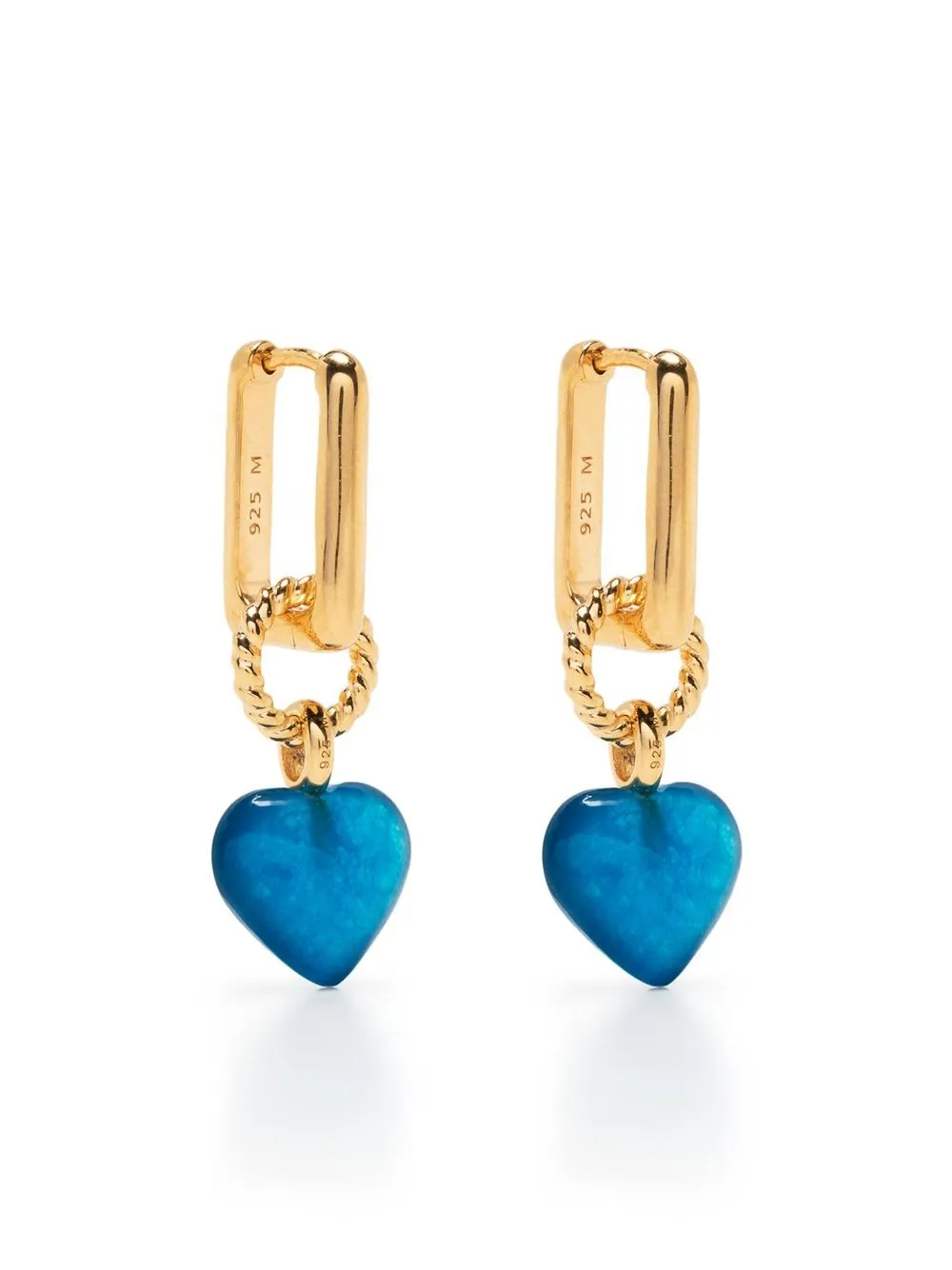 

Missoma gold-plated heart hoop earrings