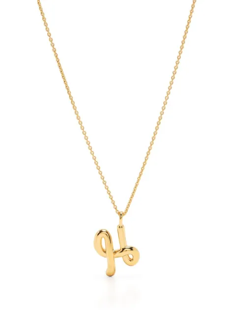 Missoma Curly Molten initial pendant necklace