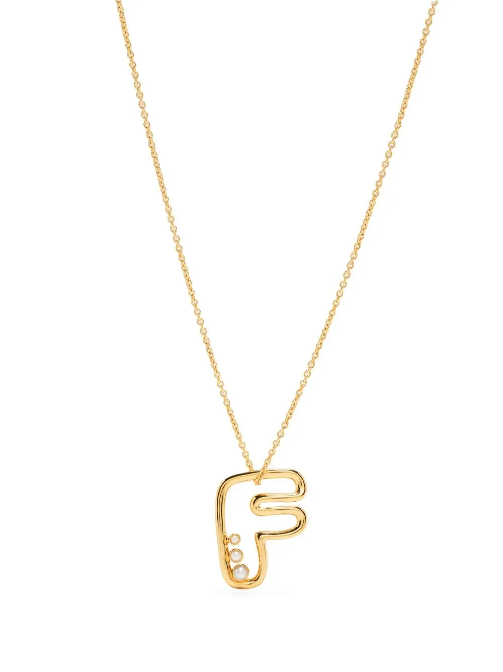 

Missoma pearl-embellished initial pendant necklace - Gold