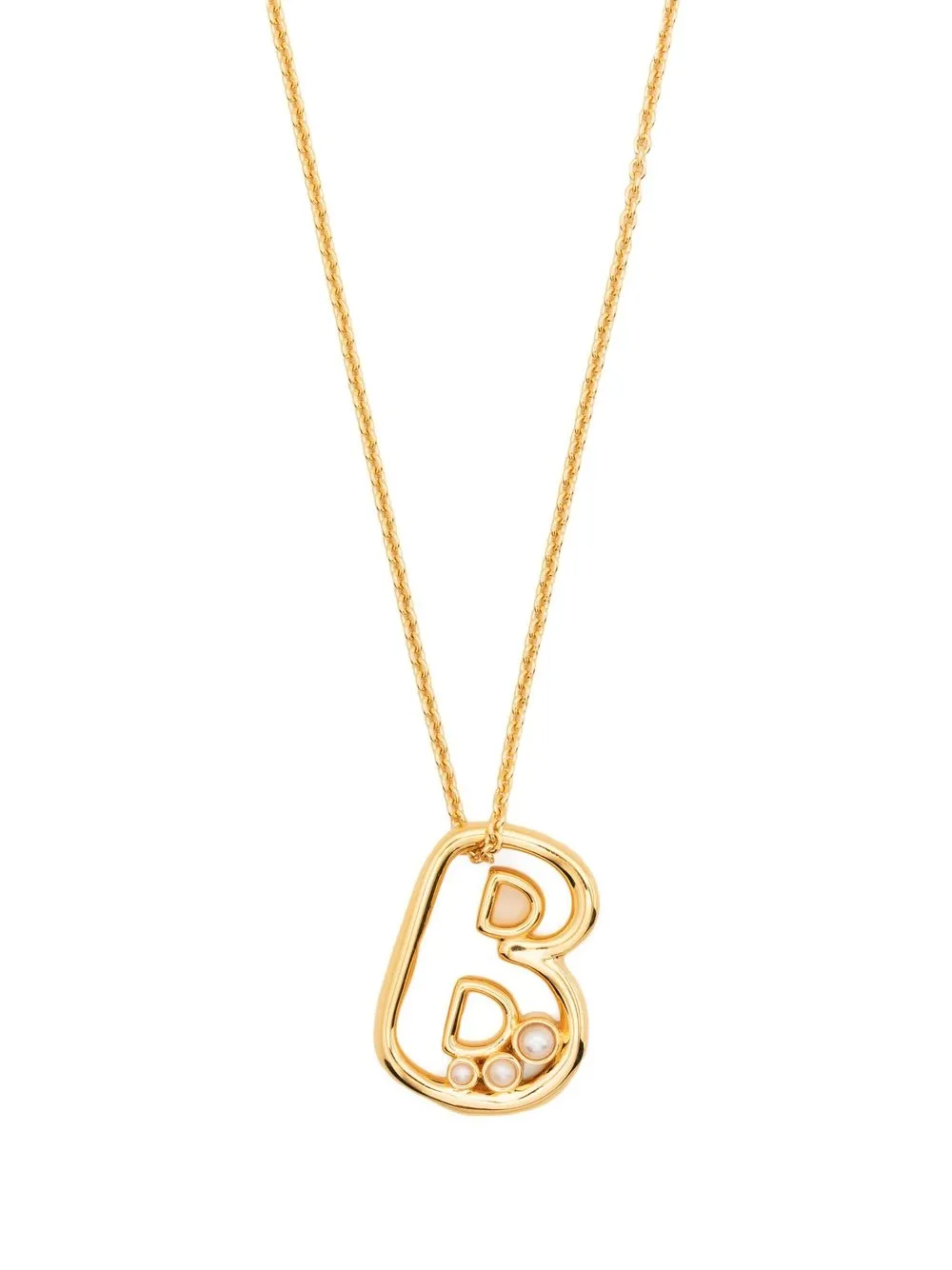 

Missoma pearl-embellished initial pendant necklace - Gold