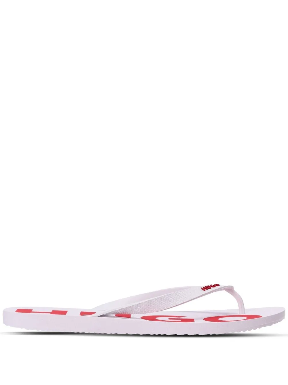 

HUGO Dave logo-print flip flops - White