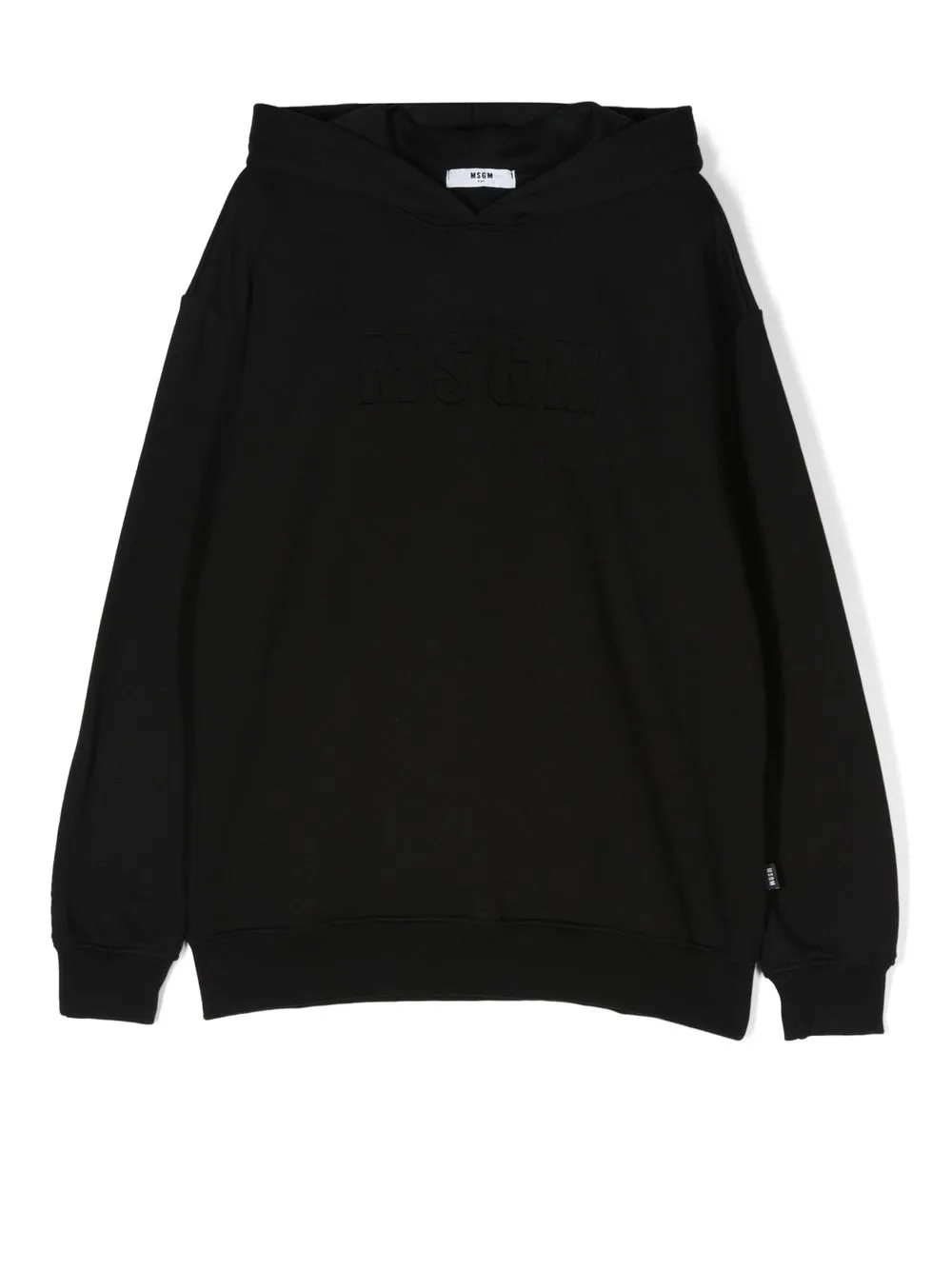 

MSGM Kids hoodie con logo en relieve - Negro