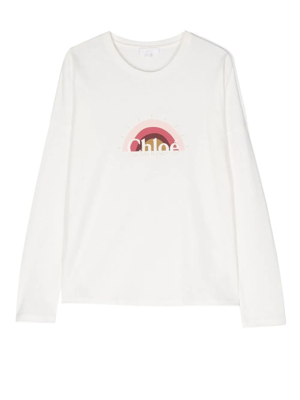 

Chloé Kids playera con logo estampado - Blanco