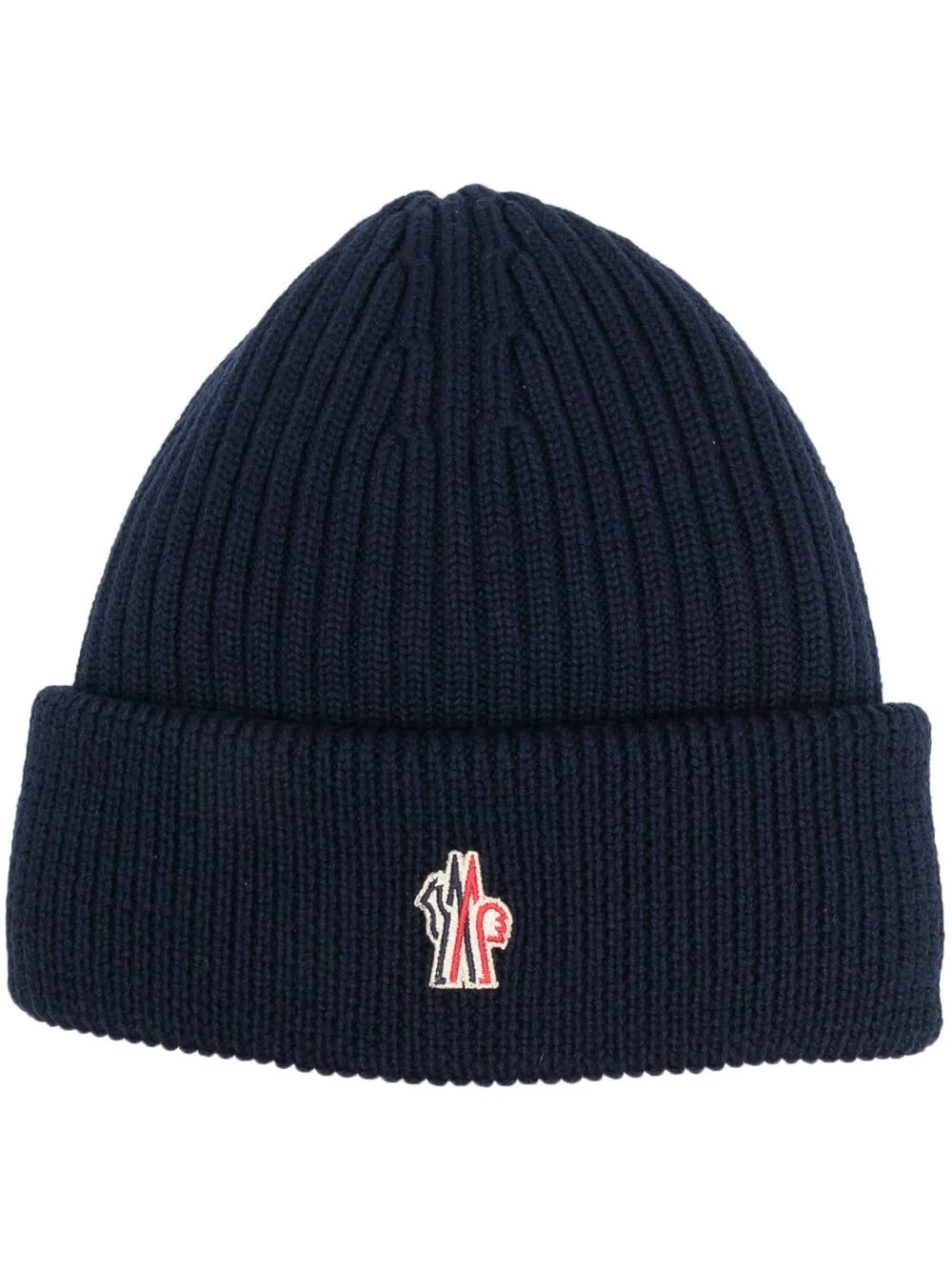 

Moncler Grenoble gorro tejido con parche del logo - Azul