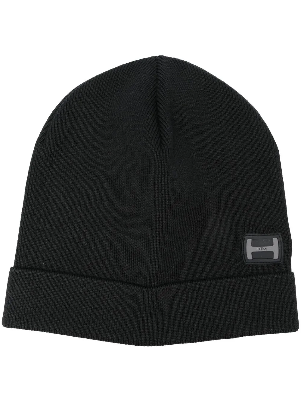 

Hogan gorro con parche del logo - Negro