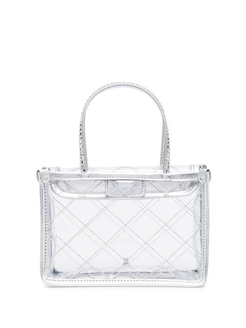 Amina Muaddi Betty sheer tote bag