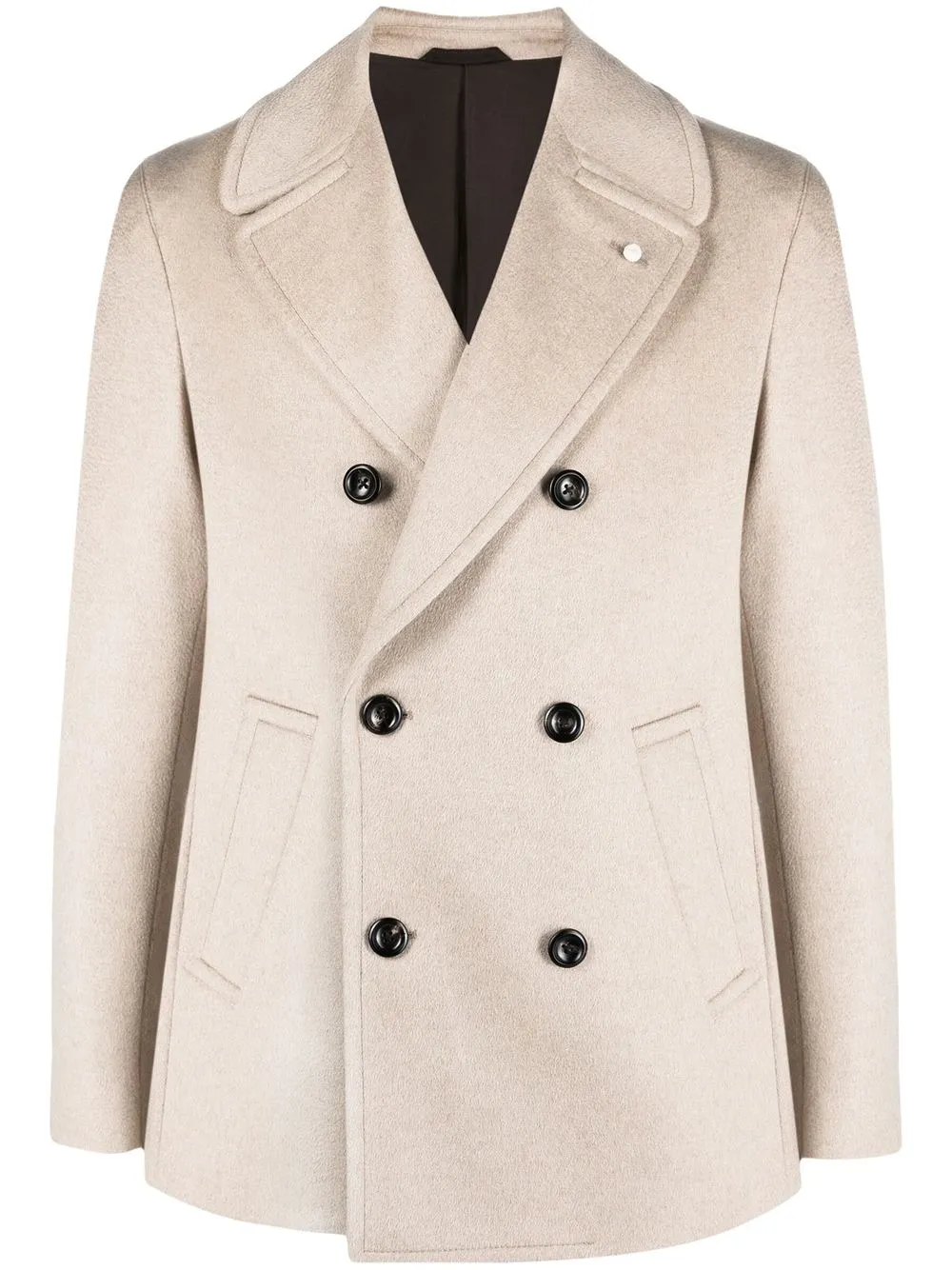 

LUIGI BIANCHI MANTOVA blazer de cachemira con doble botonadura - Neutro