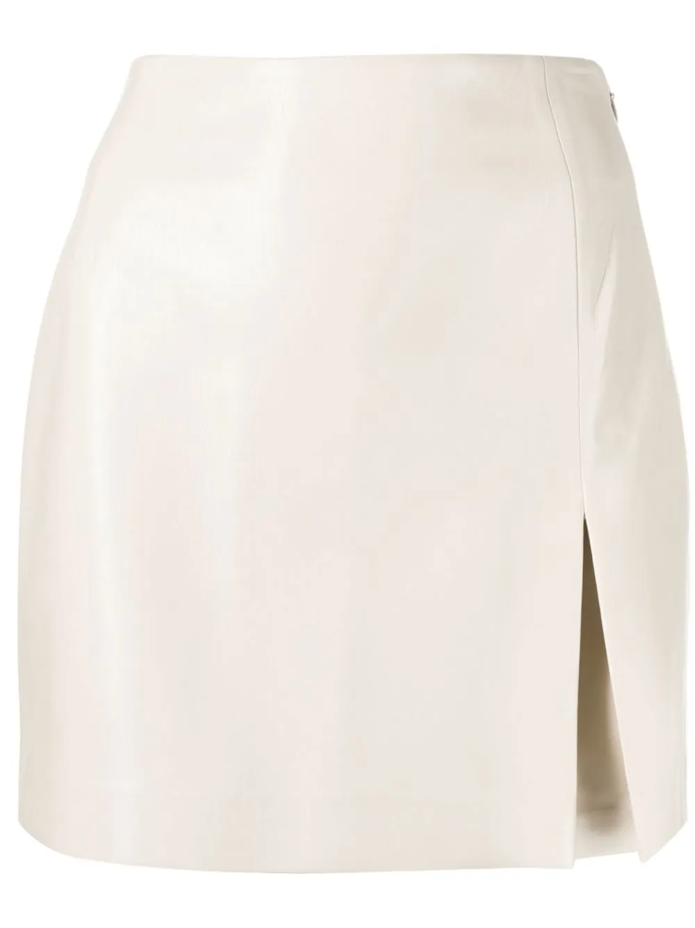 THE ANDAMANE Gioia slit-detail mini skirt - Neutrals