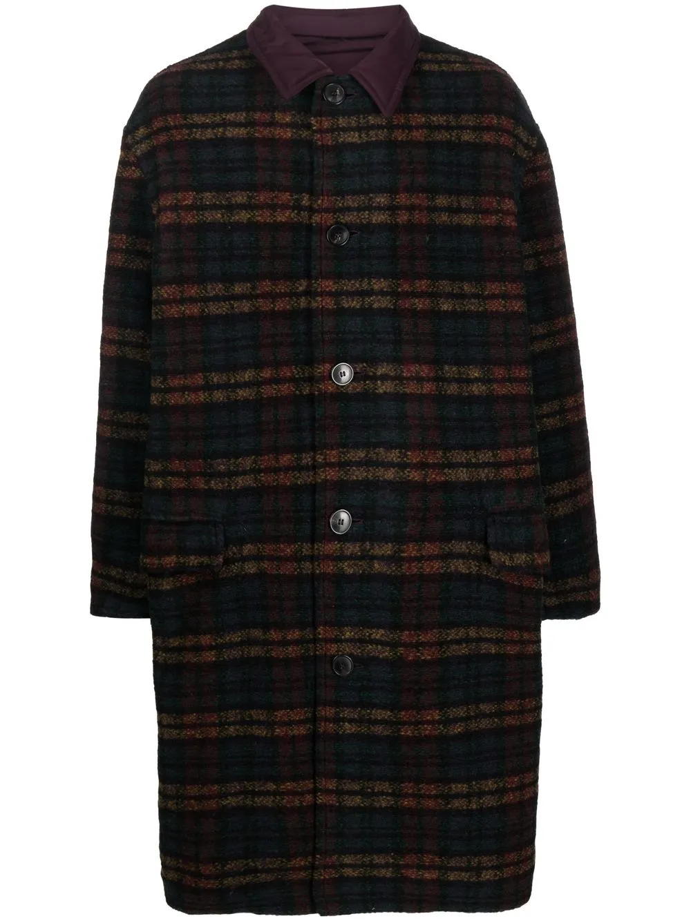 

Isabel Marant checked single-breasted coat - Black