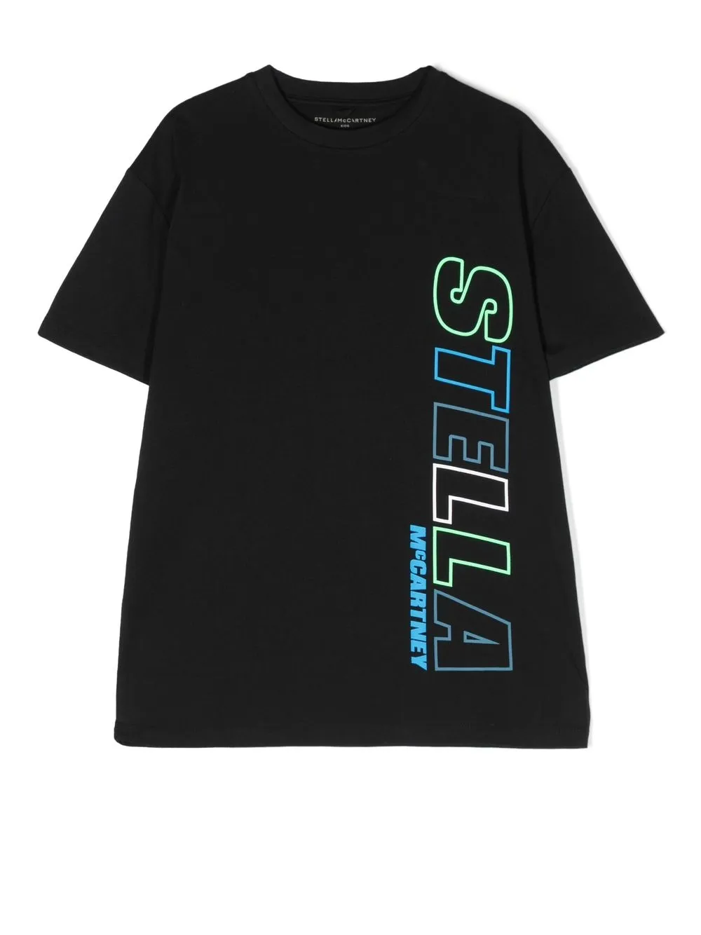 

Stella McCartney Kids playera oversize con logo estampado - Negro