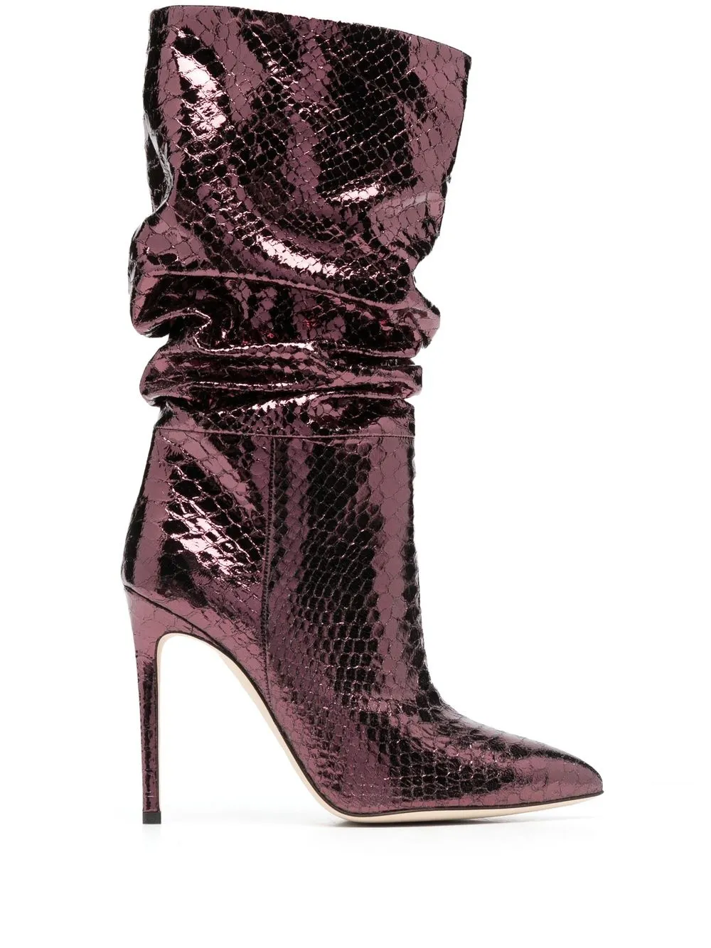 

Paris Texas 105mm metallic-effect boots - Red