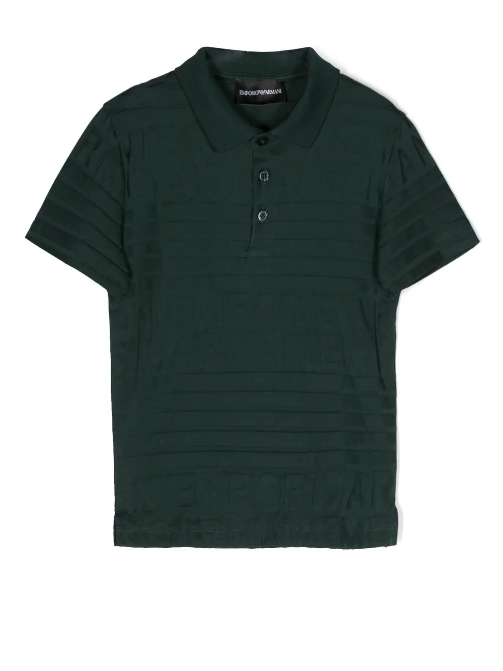 

Emporio Armani Kids playera tipo polo manga corta con logo bordado - Verde