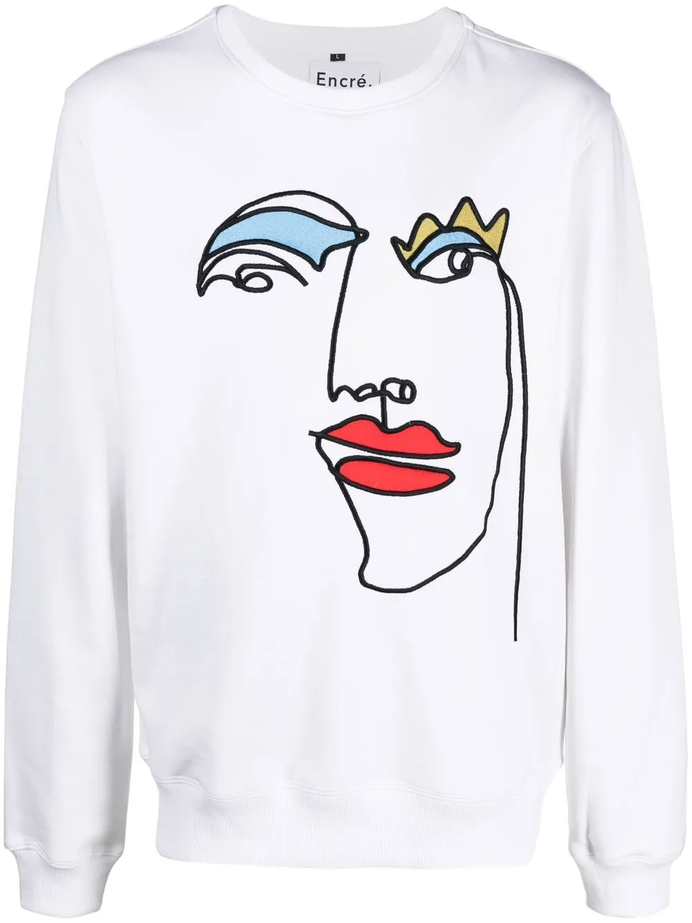 Encrè. sudadera Françoise con estampado gráfico | blanco | Image 1