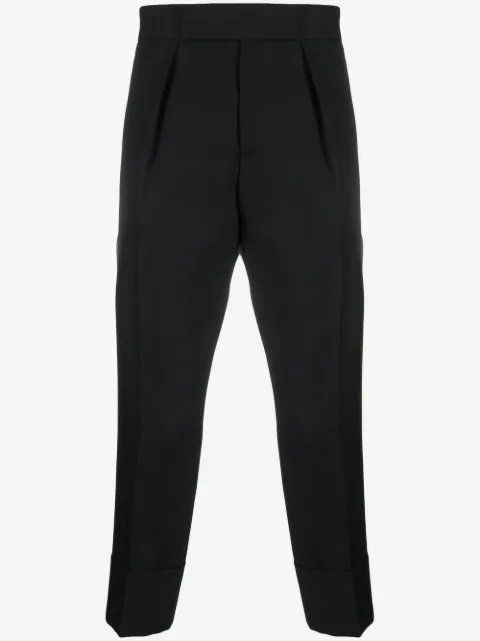 SAPIO pantalones capri con pinzas