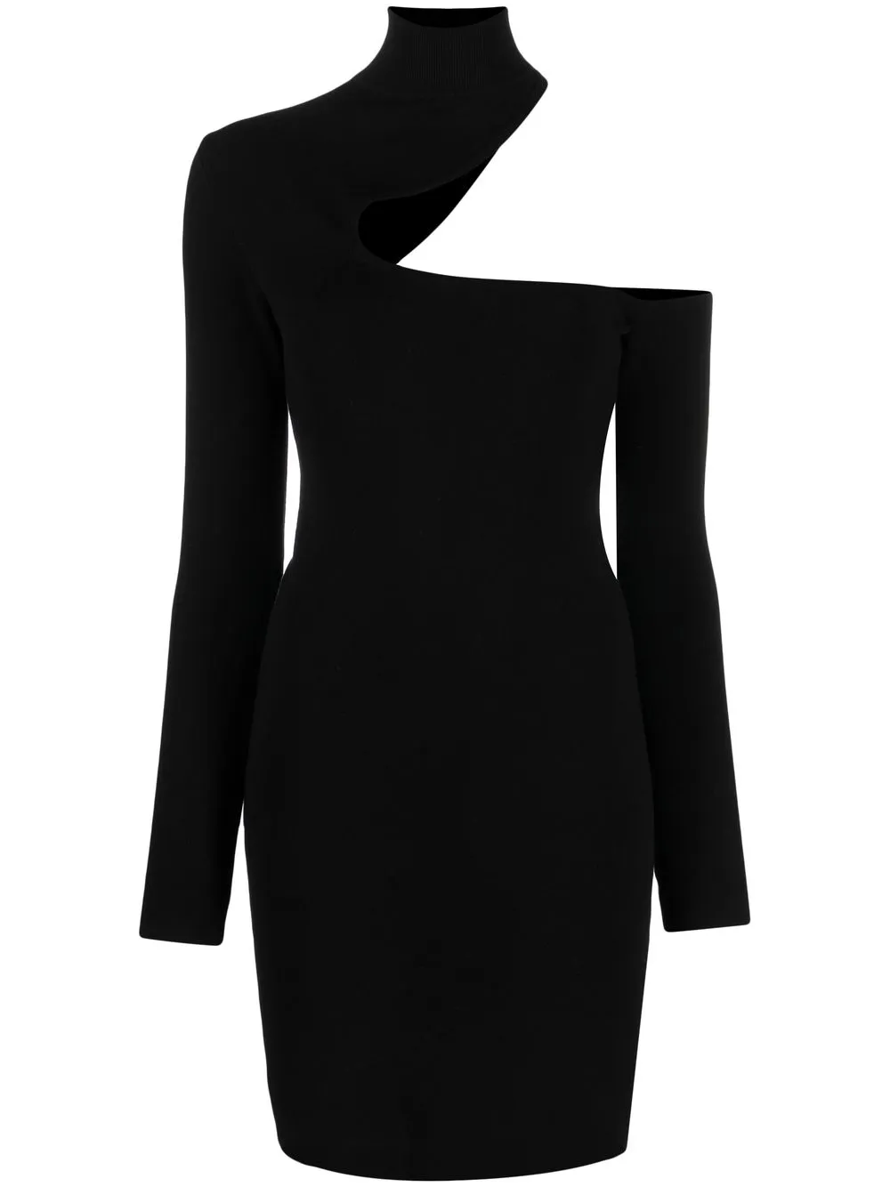 

P.A.R.O.S.H. one-shoulder mini bodycon dress - Black