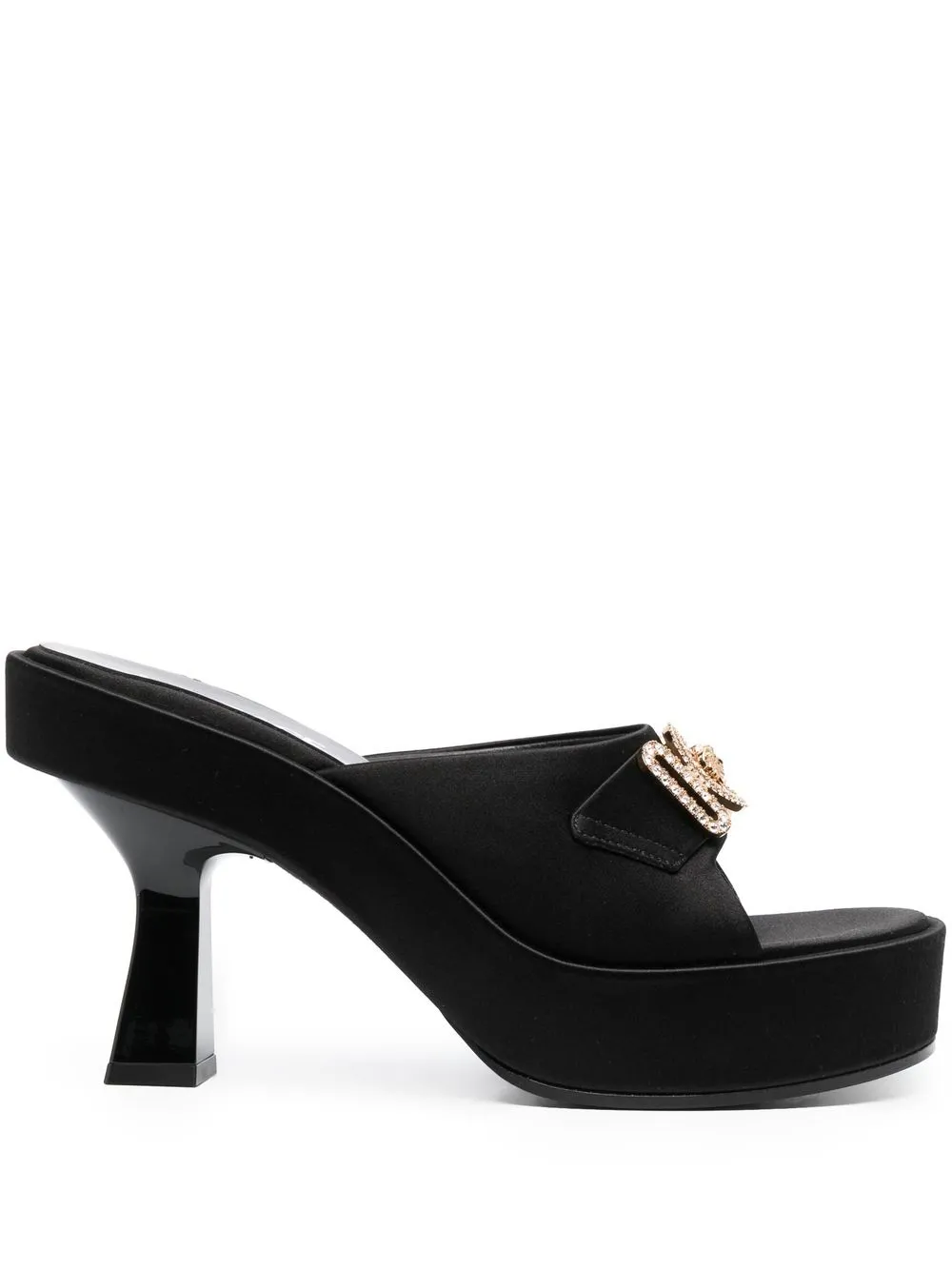 

Versace Medusa Biggie satin mules - Black