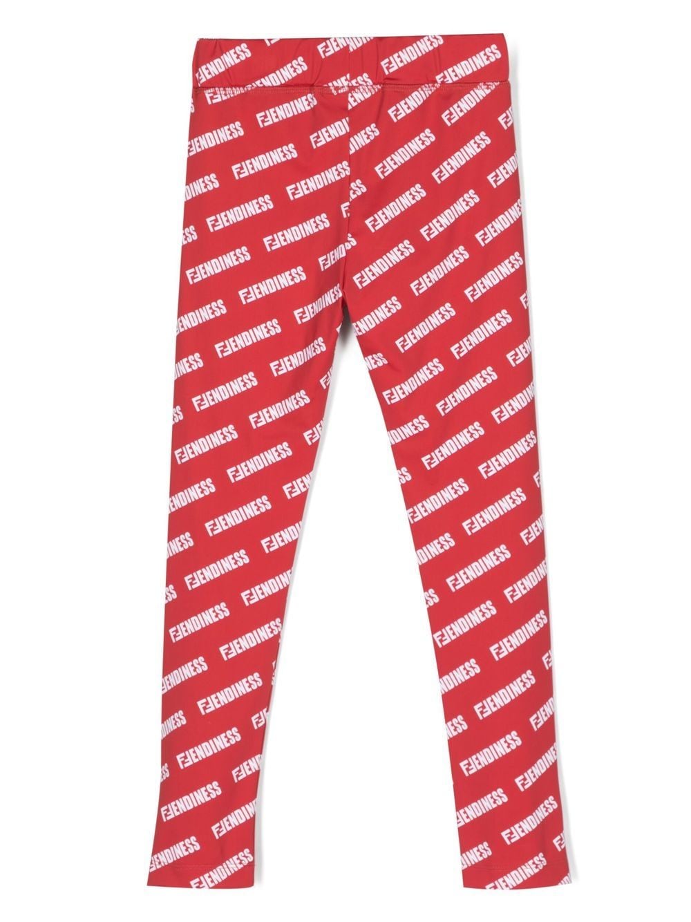 Shop Fendi Logo-print Leggings In Red