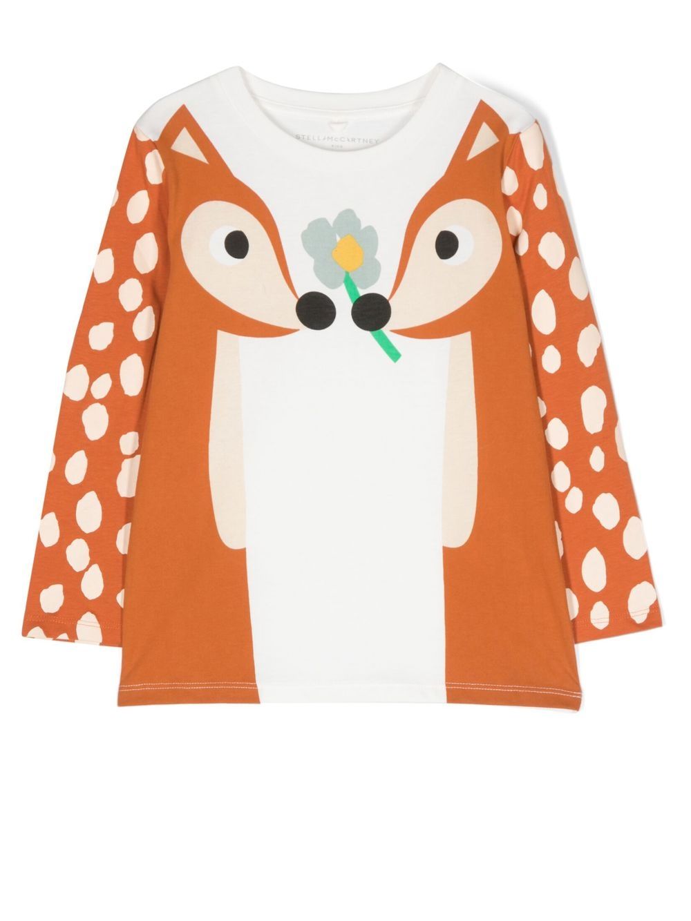 

Stella McCartney Kids playera con ciervo estampado - Neutro