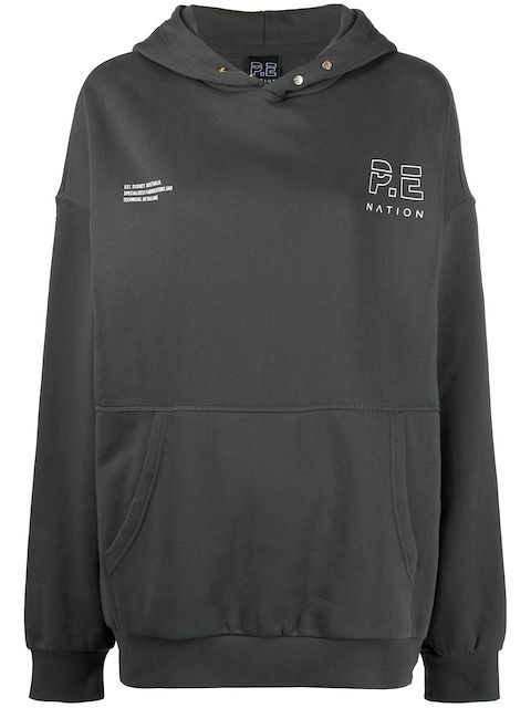 P.E Nation logo print hoodie