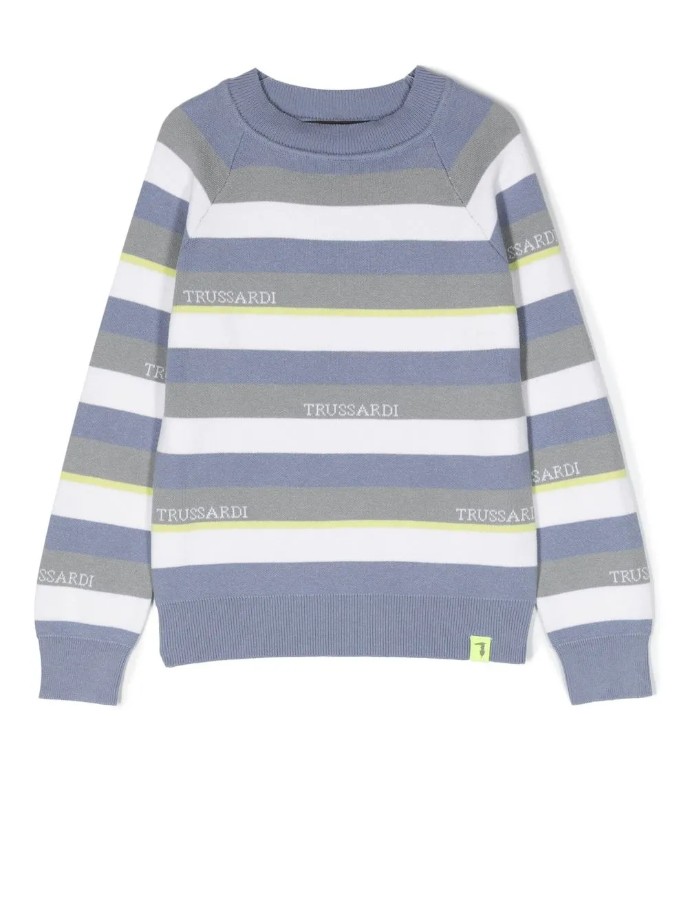 

TRUSSARDI JUNIOR suéter tejido con logo bordado - Azul