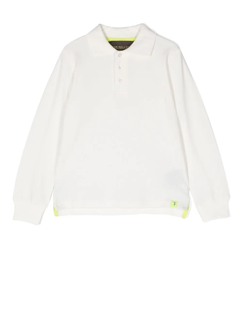 

TRUSSARDI JUNIOR playera tipo polo manga larga - Blanco